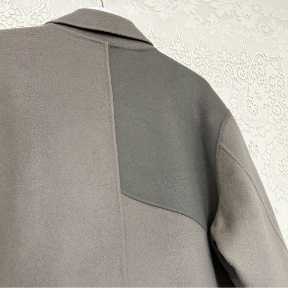 Dept. Anonym Wool Tri Color Paneled Long Coat - Picture 9 of 14